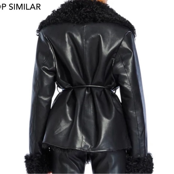 SER.O.YA Roxanne Vegan Leather Jacket NWT Large - Picture 3 of 16